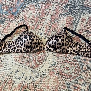 Victoria's Secret Leopard Print Bra - Black and Tan